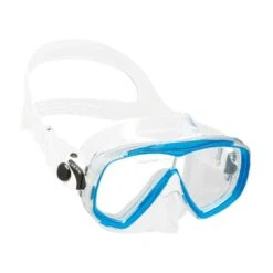 Cressi Estrella Tauchmaske Weiß Blau Mit Klaren Gläsern