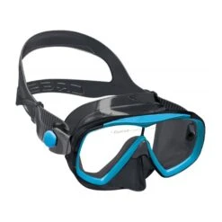Cressi Estrella Tauchmaske Schwarz Blau Mit Klaren Gläsern