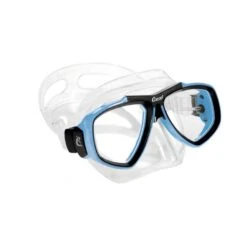 Cressi Focus Tauchermaske Weiß Blau Mit Klaren Gläsern