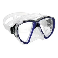 Cressi Big Eyes Scuba Maske Weiß Blau Mit Klaren Gläsern