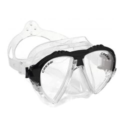 Cressi Matrix Scuba Maske Schwarz Weiß Mit Klaren Gläsern