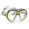 Cressi Air Scuba Maske Schwarz Gelb Weiß Mit Klaren Gläsern -Aqua Style Verkauf cri ads400010 001