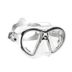 Cressi Air Scuba Maske Schwarz Weiß Mit Klaren Gläsern
