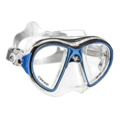 Cressi Air Scuba Maske Schwarz Blau Weiß Mit Klarem Glas