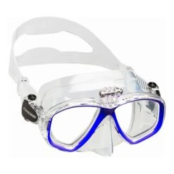 Cressi Action Scuba Maske Weiß Blau Mit Klaren Gläsern