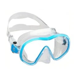 Cressi F-Dual Tauchermaske Weiß/blau Mit Transparenten Gläsern