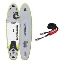 Cressi Isup Solid 10'6" Paddle Surf Board Set Aufblasbar Grau