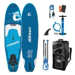 Cressi Isup Fluid 10'2" Paddle Surf Board Set Aufblasbar Blau