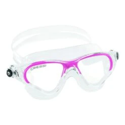 Cressi Cobra Schwimmbrille Weiß Rosa Mit Klaren Gläsern