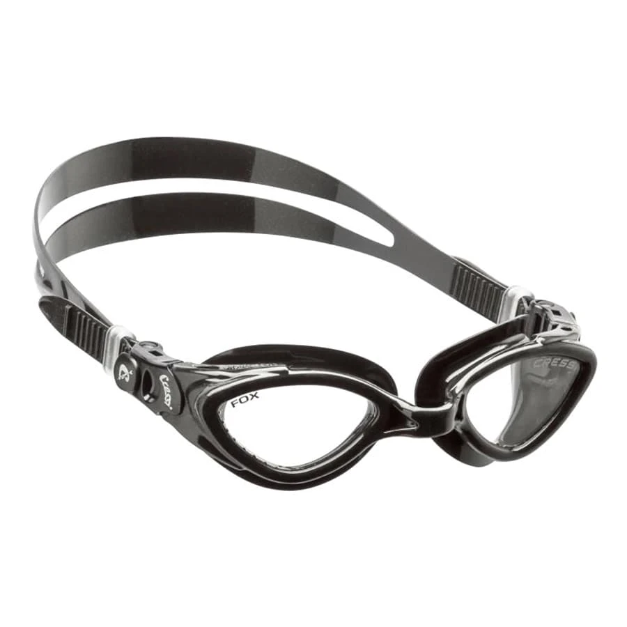 Cressi Fox Schwimmbrille Schwarz Mit Klaren Gläsern 3 Cressi Fox Schwimmbrille Schwarz Mit Klaren Gläsern