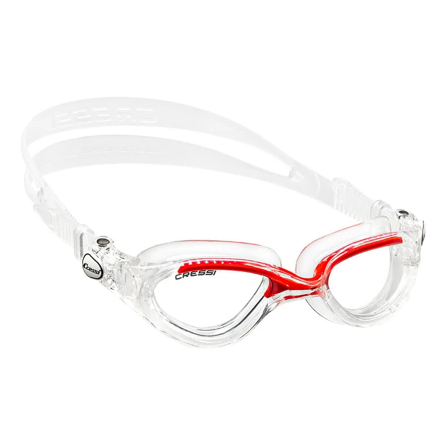 Cressi Flash Schwimmbrille Rot/weiß Mit Transparenten Gläsern 3 Cressi Flash Schwimmbrille Rot/weiß Mit Transparenten Gläsern