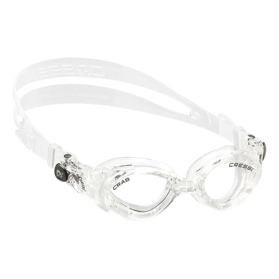 Cressi Crab Schwimmbrille Weiß Mit Transparenten Gläsern 3 Cressi Crab Schwimmbrille Weiß Mit Transparenten Gläsern