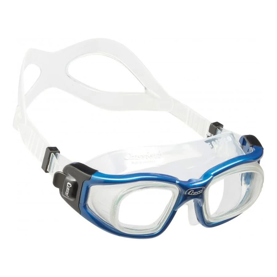 Schwimmbrille Cressi Galileo Glass Weiß Blau Mit Klaren Gläsern 3 Schwimmbrille Cressi Galileo Glass Weiß Blau Mit Klaren Gläsern
