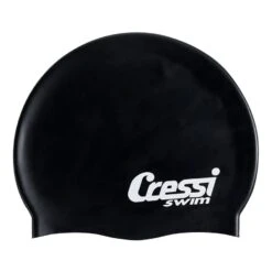 Cressi Silikon Schwimmkappe Schwarz